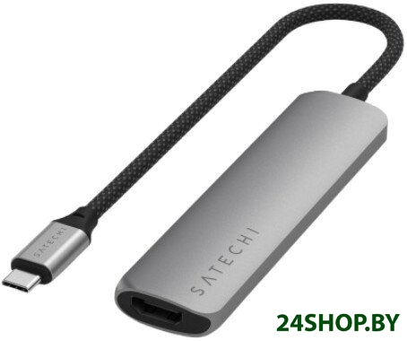 Док-станция Satechi 4-in-1 USB-C Slim Multiport Adapter 4K ST-P4SM (серый) Док-станция Satechi 4-in-1 USB-C Slim Multiport Adapter 4K ST-P4SM (серый)