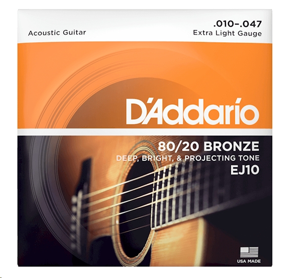 Струны для акустической гитары DAddario EJ10 Струны для акустической гитары DAddario EJ10