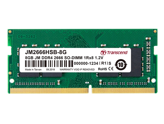 Оперативная память Transcend JetRam 8GB DDR4 SODIMM PC4-21300 JM2666HSG-8G Оперативная память Transcend JetRam 8GB DDR4 SODIMM PC4-21300 JM2666HSG-8G