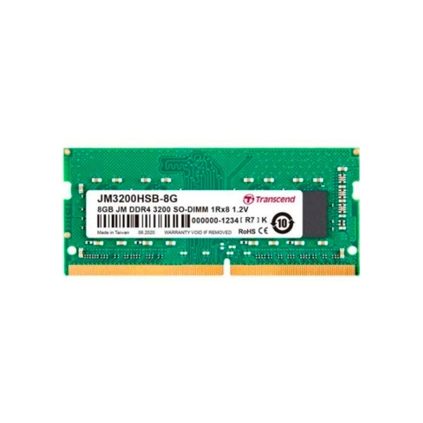 Оперативная память Transcend JetRam 8GB DDR4 SODIMM PC4-25600 JM3200HSB-8G Оперативная память Transcend JetRam 8GB DDR4 SODIMM PC4-25600 JM3200HSB-8G