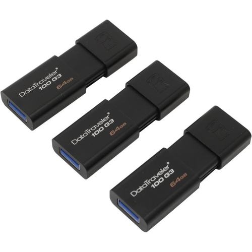 USB Flash Kingston DataTraveler 100 G3 64GB (DT100G3/64GB-3P) USB Flash Kingston DataTraveler 100 G3 64GB (DT100G3/64GB-3P)