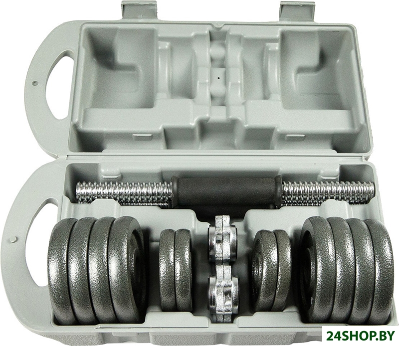 Гантели Atlas Sport Металлические в чемодане 2x7.5 кг Гантели Atlas Sport Металлические в чемодане 2x7.5 кг