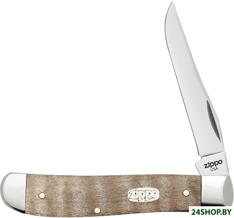 Складной нож Zippo Natural Curly Maple Wood Mini Trapper + Zippo 207 Складной нож Zippo Natural Curly Maple Wood Mini Trapper + Zippo 207