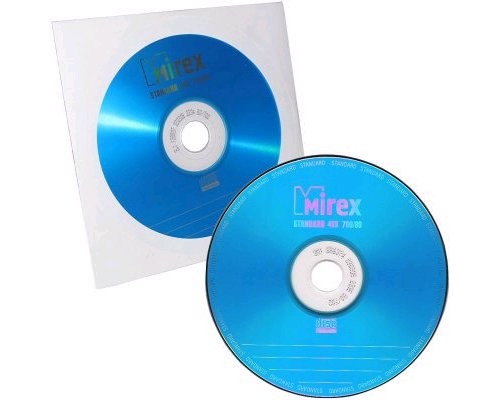 Диски CD-R Mirex 700 MB 48x STANDART бумажный конверт с окном Диски CD-R Mirex 700 MB 48x STANDART бумажный конверт с окном