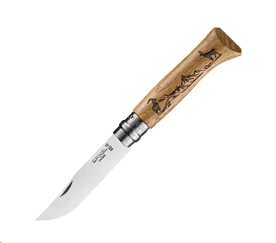 Нож туристический OPINEL №8 / 002336 (нержавеющая сталь, дуб, гравировка серна) Нож туристический OPINEL №8 / 002336 (нержавеющая сталь, дуб, гравировка серна)