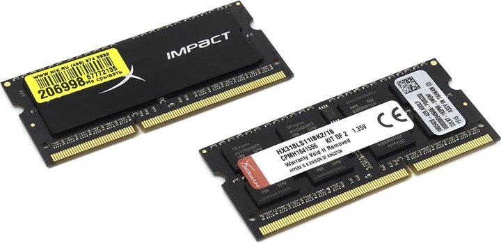 Оперативная память HyperX 2x8GB DDR3 SO-DIMM PC3-15000 (HX318LS11IBK2/16) Оперативная память HyperX 2x8GB DDR3 SO-DIMM PC3-15000 (HX318LS11IBK2/16)