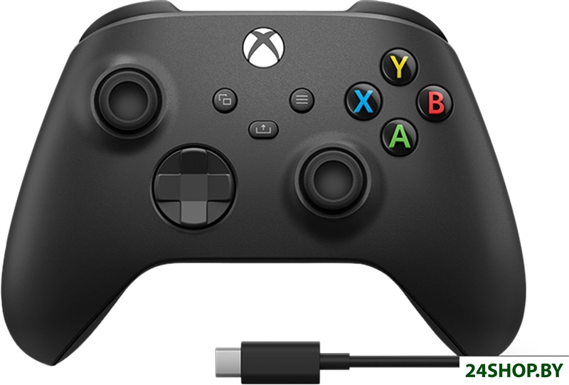 Геймпад Microsoft Xbox + USB-C кабель (черный) Геймпад Microsoft Xbox + USB-C кабель (черный)