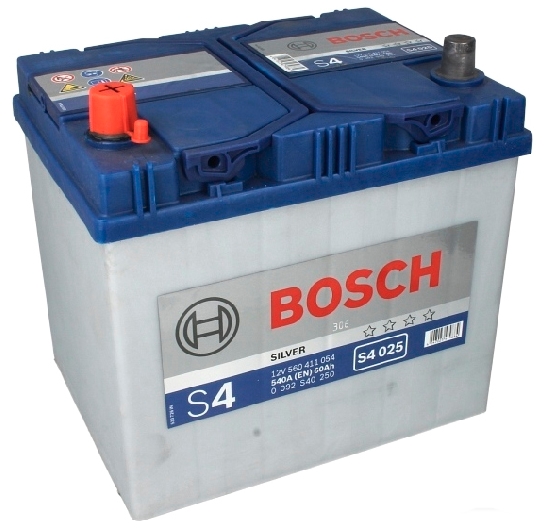 Автомобильный аккумулятор Bosch S4 025 560 411 054 (60 А/ч) JIS Автомобильный аккумулятор Bosch S4 025 560 411 054 (60 А/ч) JIS