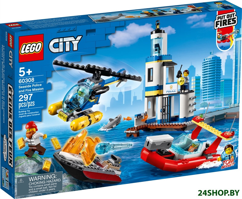 Конструктор LEGO City 60308 Операция береговой полиции и пожарных Конструктор LEGO City 60308 Операция береговой полиции и пожарных