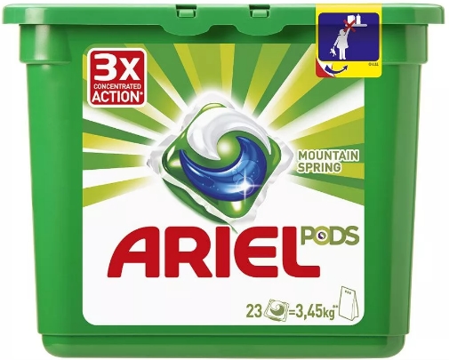 Капсулы для стирки Ariel Все в 1 Горный родник (23 шт) Капсулы для стирки Ariel Все в 1 Горный родник (23 шт)