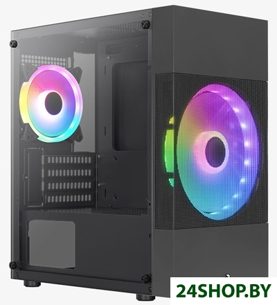 Корпус Aerocool Atomic Lite-G-BK-v2 (черный) Корпус Aerocool Atomic Lite-G-BK-v2 (черный)