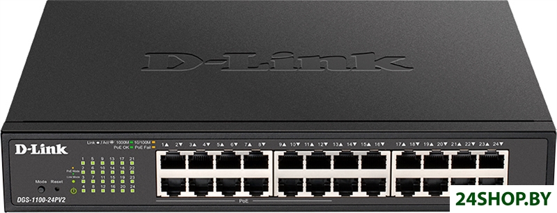 Настраиваемый коммутатор D-Link DGS-1100-24PV2/A3A Настраиваемый коммутатор D-Link DGS-1100-24PV2/A3A