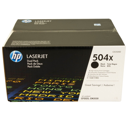 Комплект картриджей HP 504X (CE250XD) Комплект картриджей HP 504X (CE250XD)