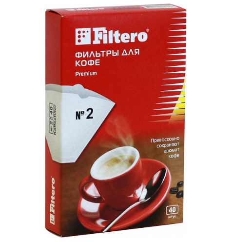 Фильтры для кофеварок Filtero №2/40 шт. (белый) Фильтры для кофеварок Filtero №2/40 шт. (белый)