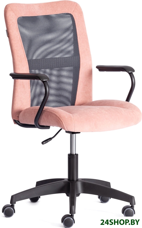 Офисное кресло TetChair Staff (флок/ткань, розовый/серый, 137/W-12) Офисное кресло TetChair Staff (флок/ткань, розовый/серый, 137/W-12)
