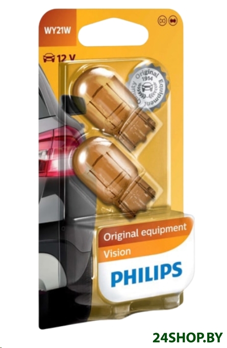 Лампа накаливания Philips WY21W Vision 2шт Лампа накаливания Philips WY21W Vision 2шт