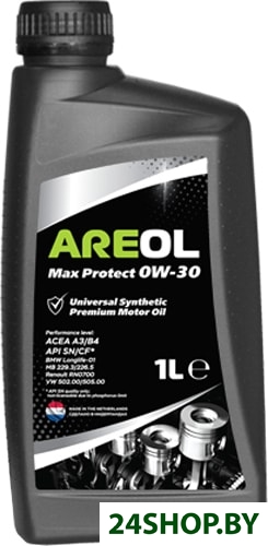 Моторное масло Areol Max Protect 0W-30 1л Моторное масло Areol Max Protect 0W-30 1л