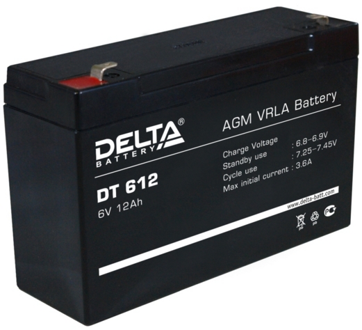 Аккумулятор для ИБП Delta DT 612 (6В/12 А·ч) Аккумулятор для ИБП Delta DT 612 (6В/12 А·ч)