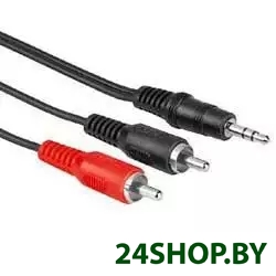 Кабель Hama H-30456 Jack 3.5/2хRCA (5 м) (черный) (00030456) Кабель Hama H-30456 Jack 3.5/2хRCA (5 м) (черный) (00030456)