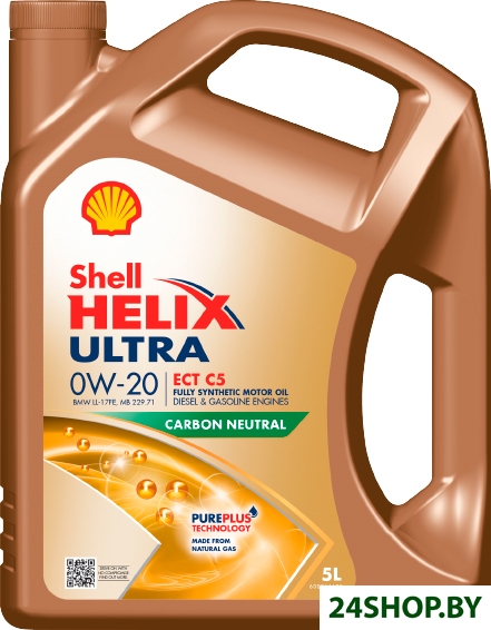 Моторное масло Shell Helix Ultra ECT C5 0W-20 5л Моторное масло Shell Helix Ultra ECT C5 0W-20 5л