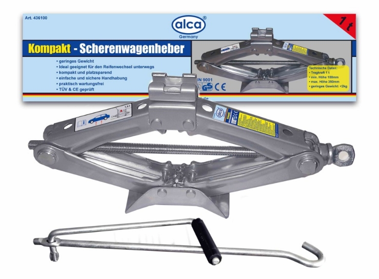 Ромбовый домкрат Alca 436100 1т. Ромбовый домкрат Alca 436100 1т.