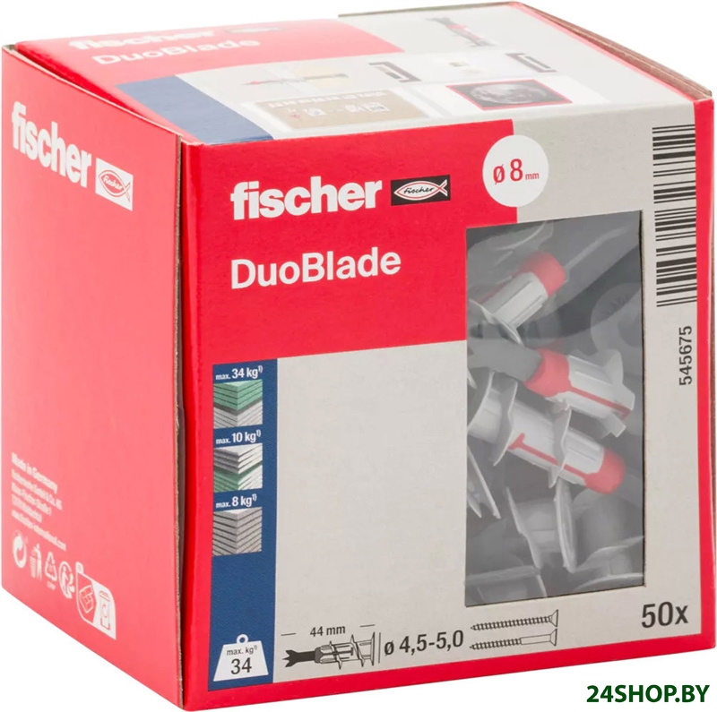Дюбель распорный Fischer Duoblade 545675 (50 шт) Дюбель распорный Fischer Duoblade 545675 (50 шт)