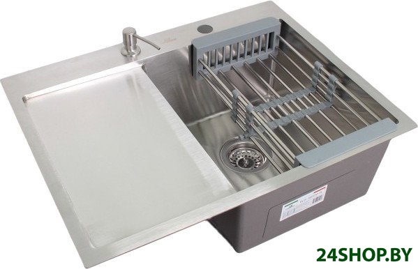 Кухонная мойка Wisent WS-36550-R/GER013 (с сифоном, дозатором и коландером) Кухонная мойка Wisent WS-36550-R/GER013 (с сифоном, дозатором и коландером)