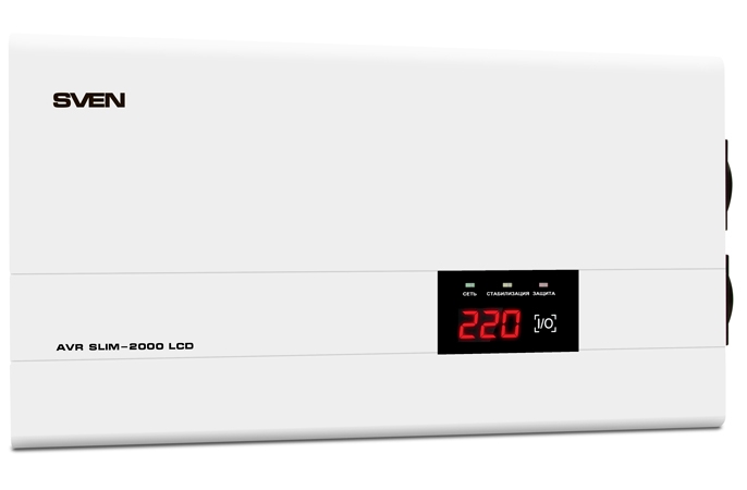Стабилизатор напряжения SVEN AVR SLIM-2000 LCD Стабилизатор напряжения SVEN AVR SLIM-2000 LCD