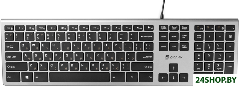 Клавиатура Oklick 890S (серебристый) Клавиатура Oklick 890S (серебристый)