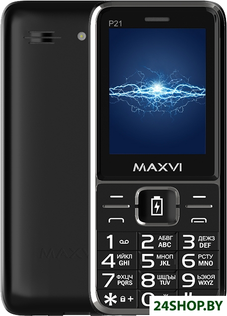 Кнопочный телефон Maxvi P21 (черный) Кнопочный телефон Maxvi P21 (черный)