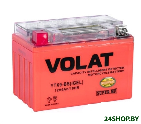 Мотоциклетный аккумулятор VOLAT YTX9-BS(iGEL) (9 А·ч) Мотоциклетный аккумулятор VOLAT YTX9-BS(iGEL) (9 А·ч)