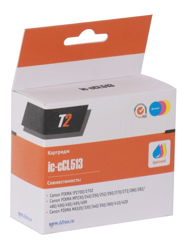 Картридж струйный Т2 CL-513 IC-CCL513 многоцветный Картридж струйный Т2 CL-513 IC-CCL513 многоцветный