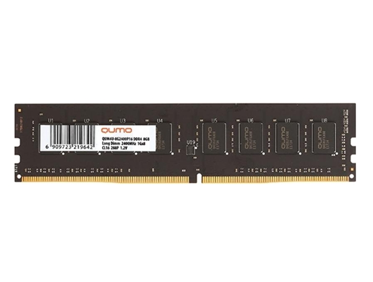 Оперативная память QUMO 8GB DDR4 PC4-19200 QUM4U-8G2400C16 Оперативная память QUMO 8GB DDR4 PC4-19200 QUM4U-8G2400C16