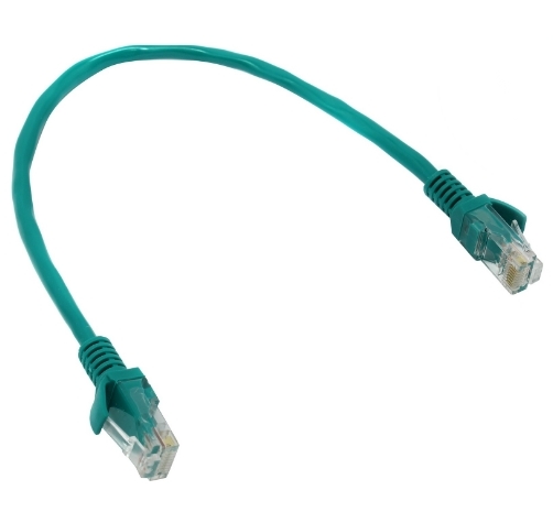 Кабель Patch Cord UTP кат.5e 0.3м (зелёный) Кабель Patch Cord UTP кат.5e 0.3м (зелёный)