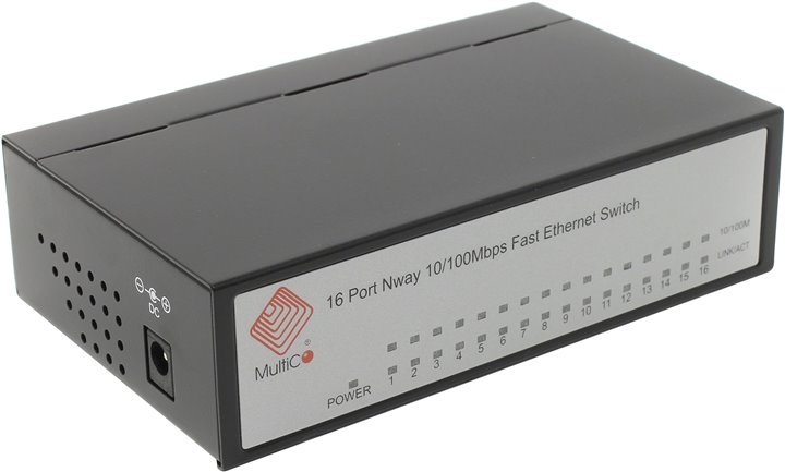 Коммутатор MultiCo EW-216T/A black Коммутатор MultiCo EW-216T/A black