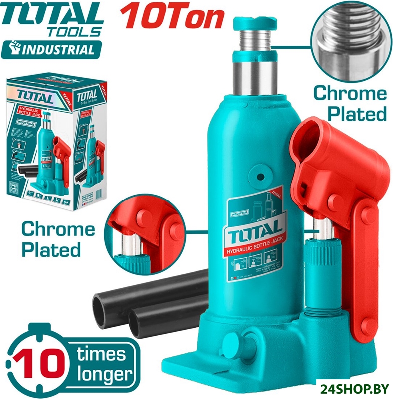 Бутылочный домкрат Total THT109104 10т Бутылочный домкрат Total THT109104 10т