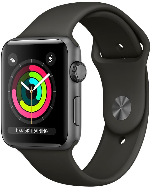 Умные часы Apple Watch Series 3 42 мм (алюминий серый космос/черные) (MQL12) Умные часы Apple Watch Series 3 42 мм (алюминий серый космос/черные) (MQL12)