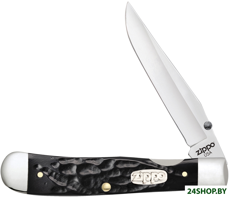 Складной нож Zippo Rough Black Synthetic Trapperlock + Zippo 207 Складной нож Zippo Rough Black Synthetic Trapperlock + Zippo 207
