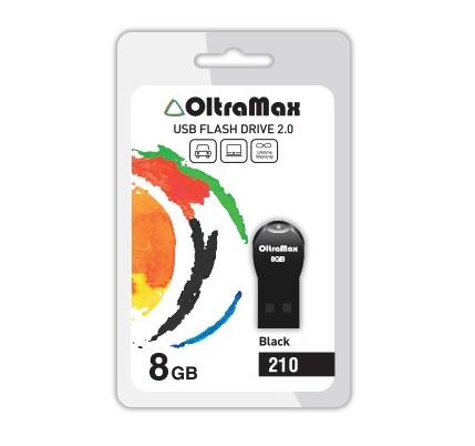 Флеш-память USB OltraMax 210 8GB (черный) (OM-8GB-210-Black) Флеш-память USB OltraMax 210 8GB (черный) (OM-8GB-210-Black)