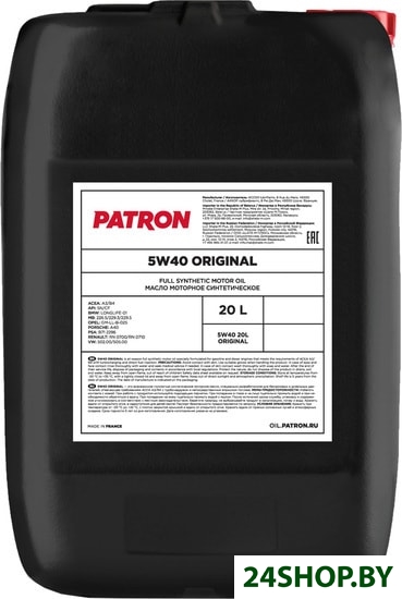 Моторное масло Patron 5W-40 20л Моторное масло Patron 5W-40 20л