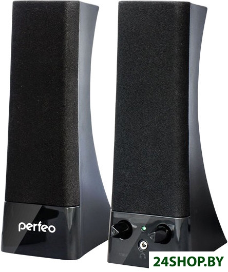 Акустика 2.0 Perfeo PF-532 TOWER черный Акустика 2.0 Perfeo PF-532 TOWER черный