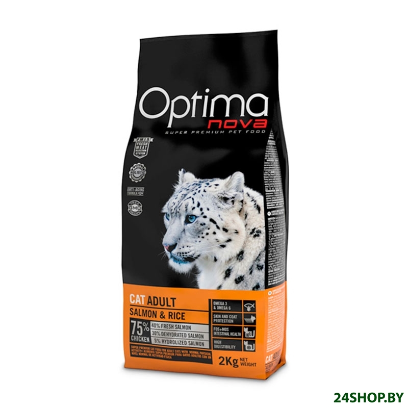 Сухой корм для кошек Optimanova Cat Adult Salmon and Rice (2 кг) Сухой корм для кошек Optimanova Cat Adult Salmon and Rice (2 кг)