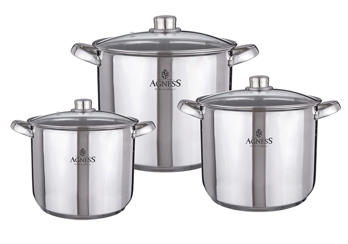 Набор кастрюль Agness Монблан 936-025 Набор кастрюль Agness Монблан 936-025
