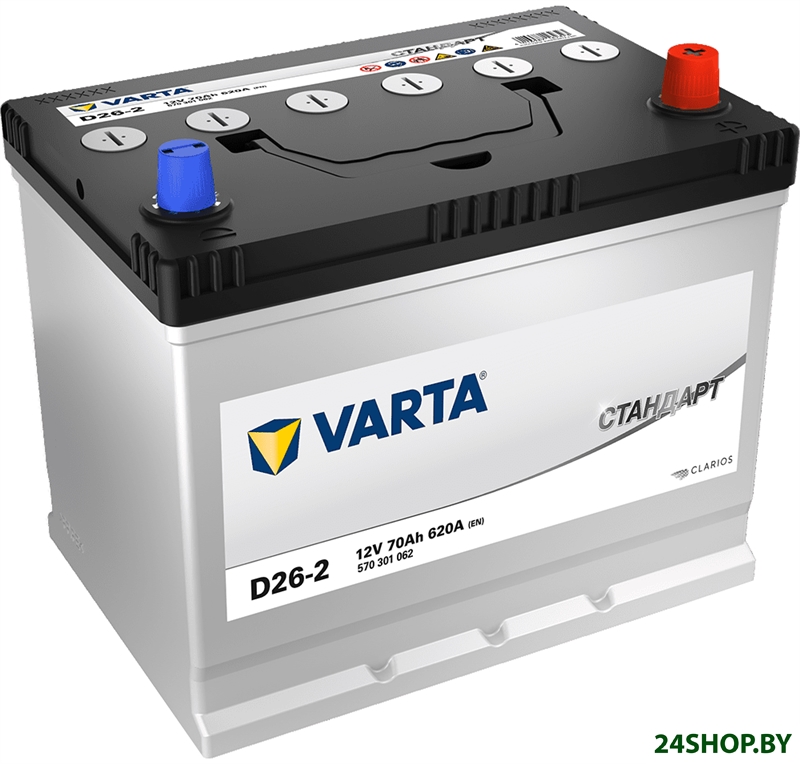 Автомобильный аккумулятор Varta Стандарт D26-2 6СТ-70.0 VL 570 301 062 (70 А·ч) Автомобильный аккумулятор Varta Стандарт D26-2 6СТ-70.0 VL 570 301 062 (70 А·ч)