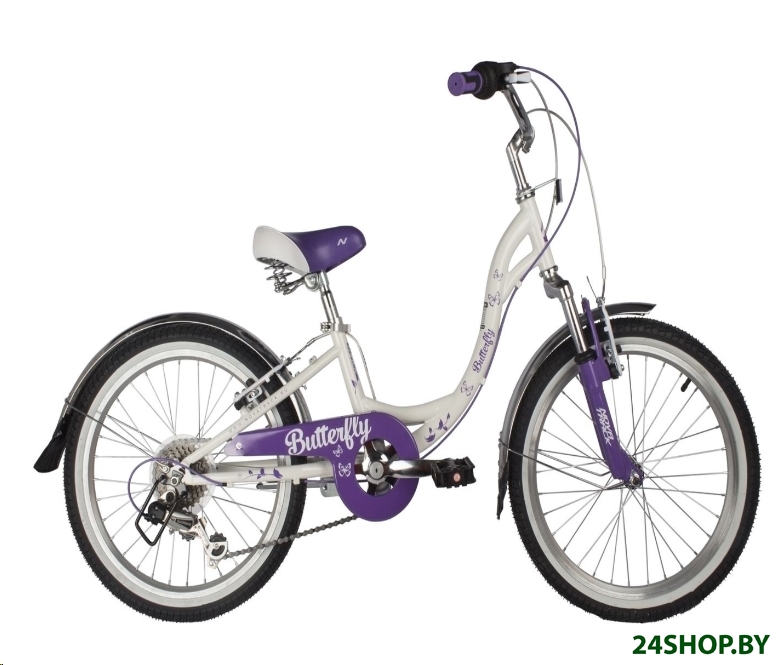 Детский велосипед Novatrack Butterfly 6.V 20 20SH6V.BUTTERFLY.VL22 (белый/фиолетовый, 2022) Детский велосипед Novatrack Butterfly 6.V 20 20SH6V.BUTTERFLY.VL22 (белый/фиолетовый, 2022)