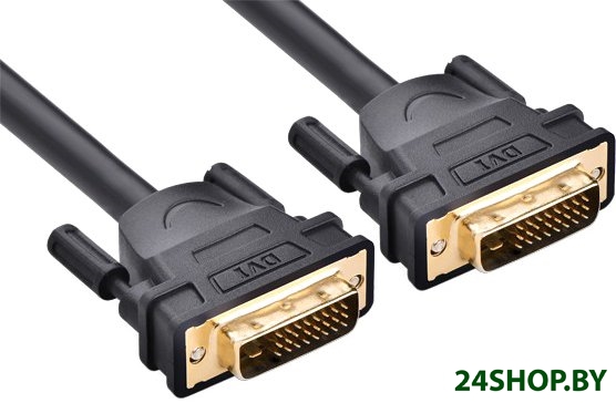 Кабель Ugreen DV101 11606 DVI - DVI (1.5 м, черный) Кабель Ugreen DV101 11606 DVI - DVI (1.5 м, черный)