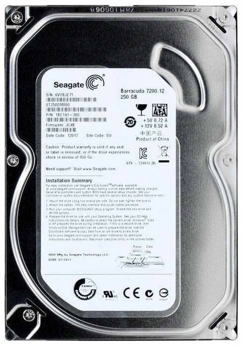 Жесткий диск Seagate Barracuda 7200.12 250GB (ST250DM000) Жесткий диск Seagate Barracuda 7200.12 250GB (ST250DM000)