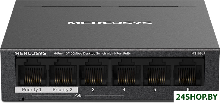 Неуправляемый коммутатор Mercusys MS106LP Неуправляемый коммутатор Mercusys MS106LP