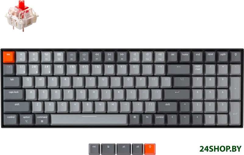 Клавиатура Keychron K4 V2 White LED K4-A1-RU (Gateron G Pro Red) Клавиатура Keychron K4 V2 White LED K4-A1-RU (Gateron G Pro Red)
