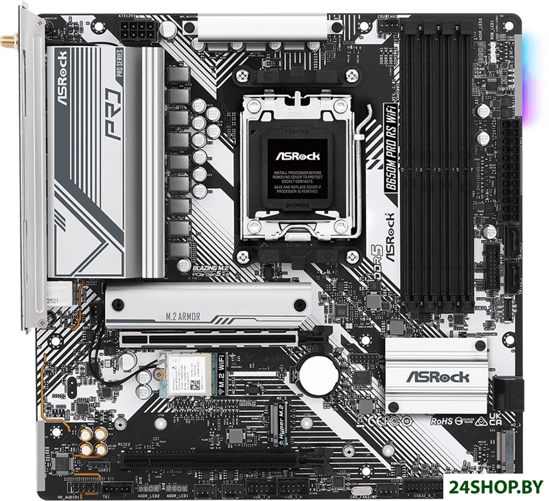 Материнская плата ASRock B650M Pro RS WiFi Материнская плата ASRock B650M Pro RS WiFi